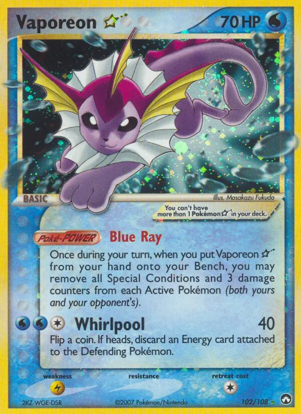 Aquana ☆ (EX Power Keepers #102/108)