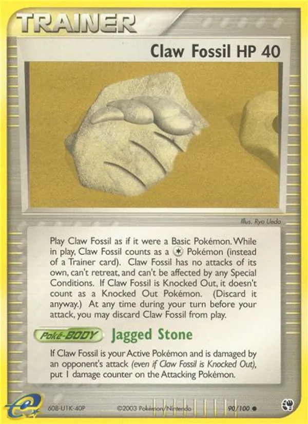 Claw Fossil (EX Sandstorm #90/100)