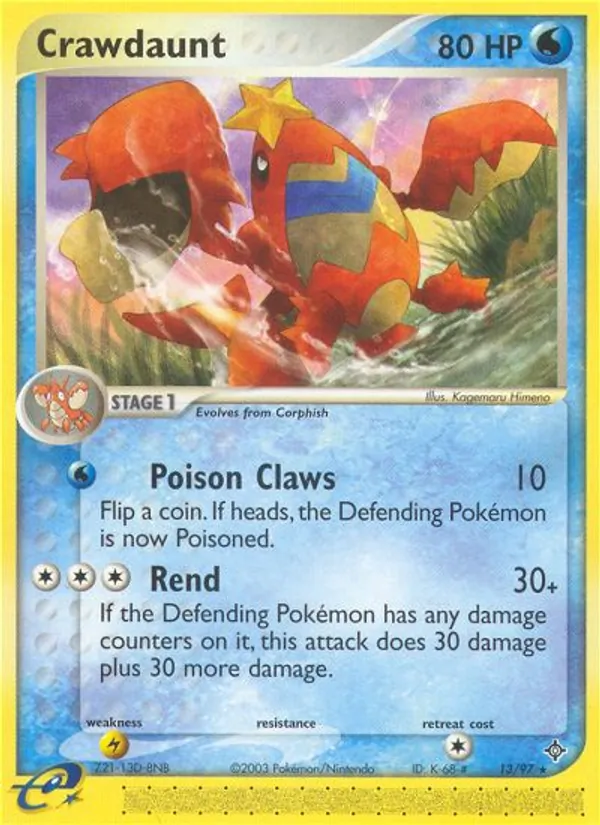 Crawdaunt (EX Dragon #13/97)