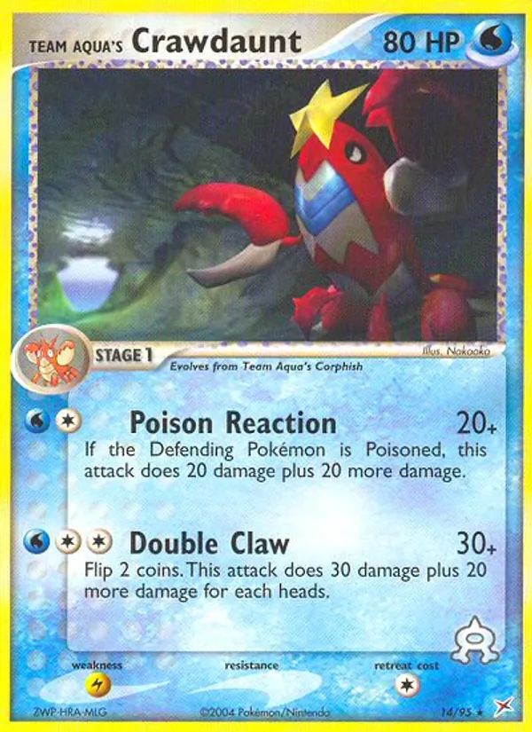 Team Aqua's Crawdaunt (EX Team Magma vs Team Aqua #14/95)