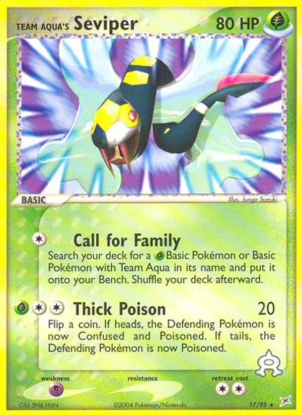 Team Aqua's Seviper (EX Team Magma vs Team Aqua #17/95)
