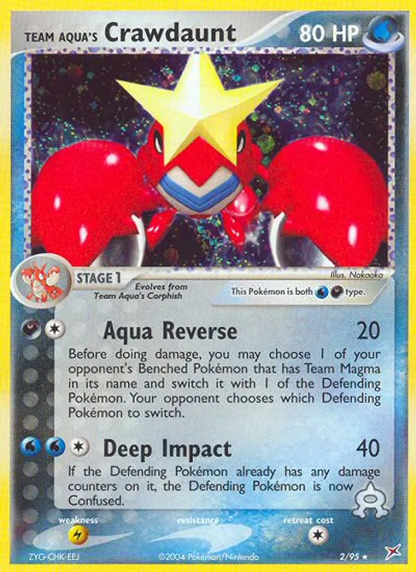 Team Aqua's Crawdaunt (EX Team Magma vs Team Aqua #2/95)