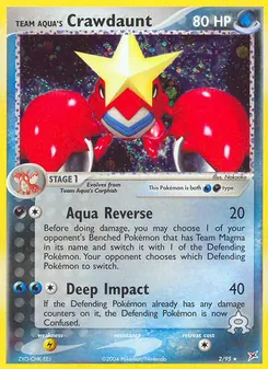Team Aqua's Crawdaunt (EX Team Magma vs Team Aqua #2/95)