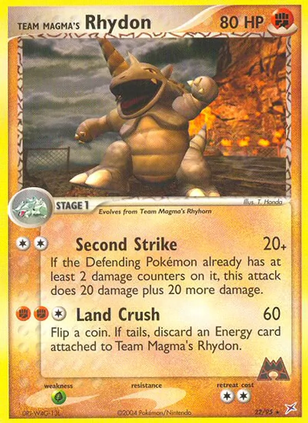 Team Magma's Rhydon (EX Team Magma vs Team Aqua #22/95)