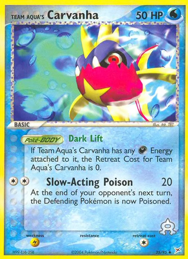 Team Aqua's Carvanha (EX Team Magma vs Team Aqua #25/95)