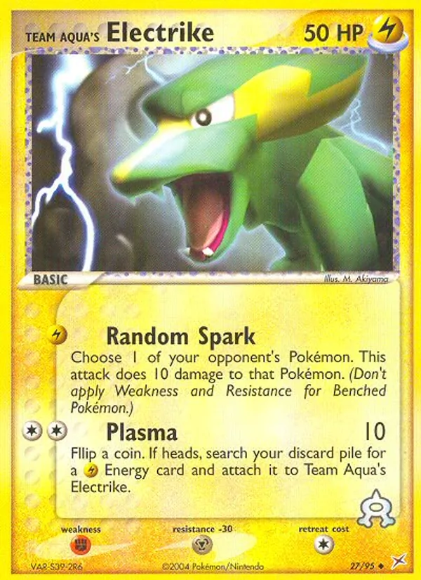 Team Aqua's Electrike (EX Team Magma vs Team Aqua #27/95)