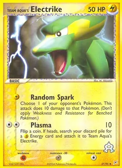 Team Aqua's Electrike (EX Team Magma vs Team Aqua #27/95)