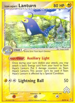 Team Aqua's Lanturn (EX Team Magma vs Team Aqua #28/95)