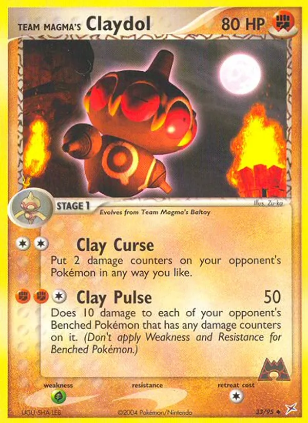 Team Magma's Claydol (EX Team Magma vs Team Aqua #33/95)