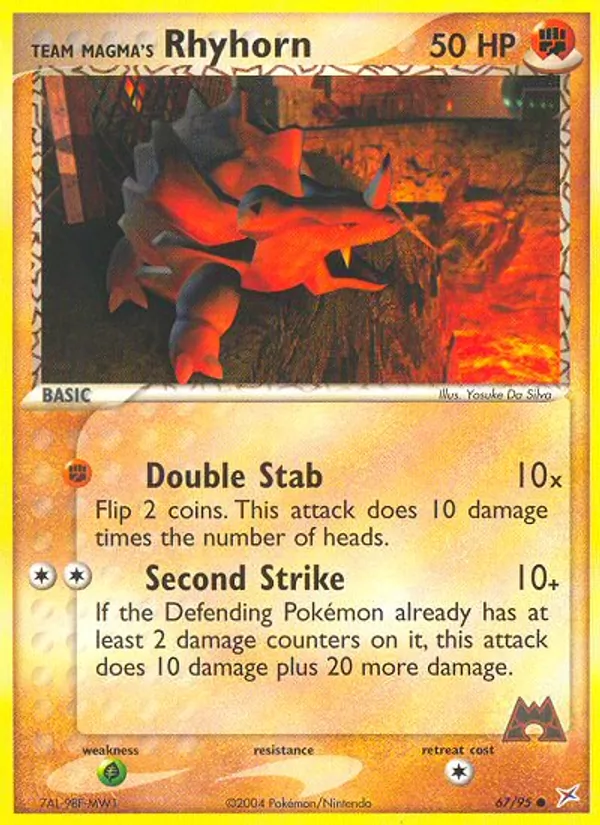 Team Magma's Rhyhorn (EX Team Magma vs Team Aqua #67/95)