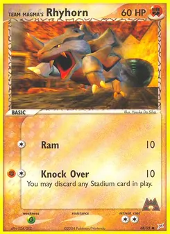 Team Magma's Rhyhorn (EX Team Magma vs Team Idro #68/95)