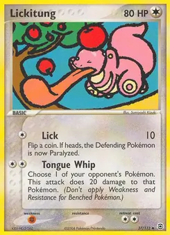Lickitung (EX RossoFuoco e VerdeFoglia #37/112)