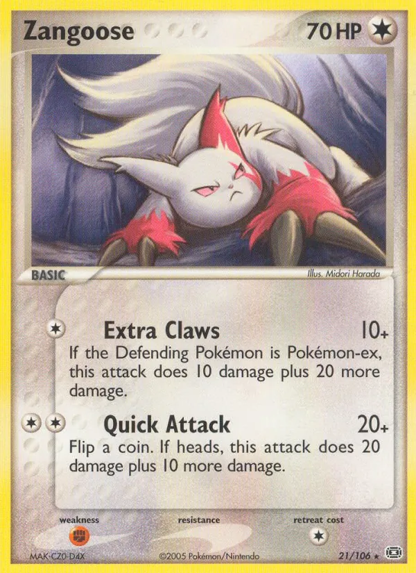 Zangoose (EX Emerald #21/106)