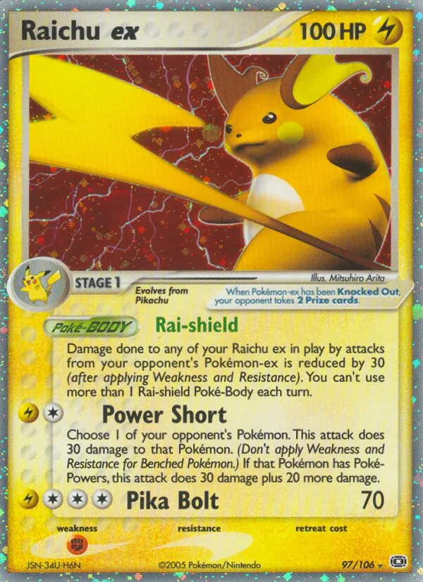 Raichu ex (EX Emerald #97/106)