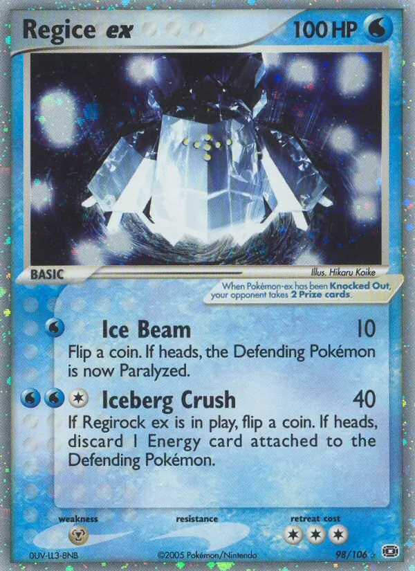 Regice ex (EX Emerald #98/106)