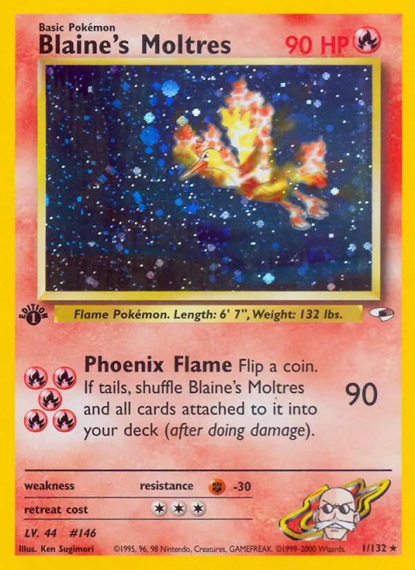 Blaine's Moltres (Gym Heroes #1/132)