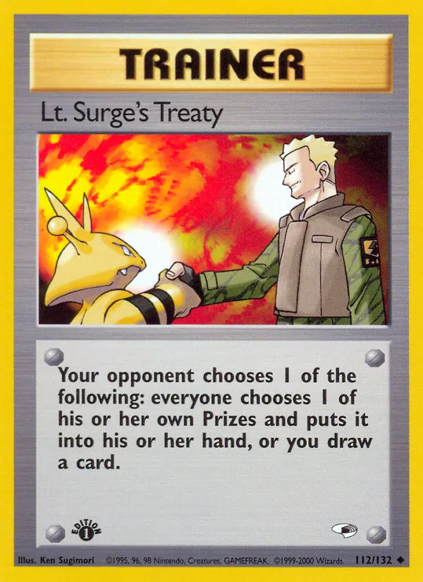 Lt. Surge's Treaty (Gym Heroes #112/132)