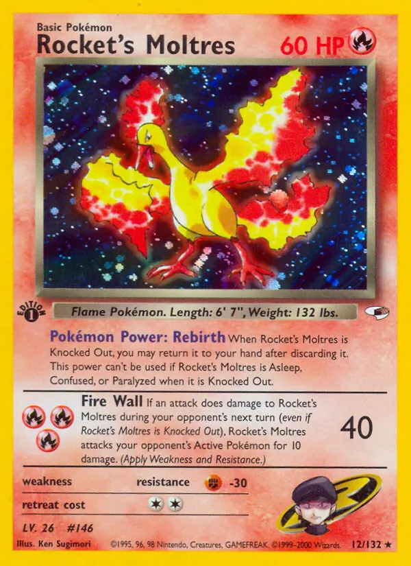 Rocket's Moltres (Gym Heroes #12/132)