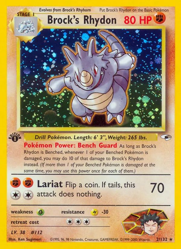 Brock's Rhydon (Gym Heroes #2/132)