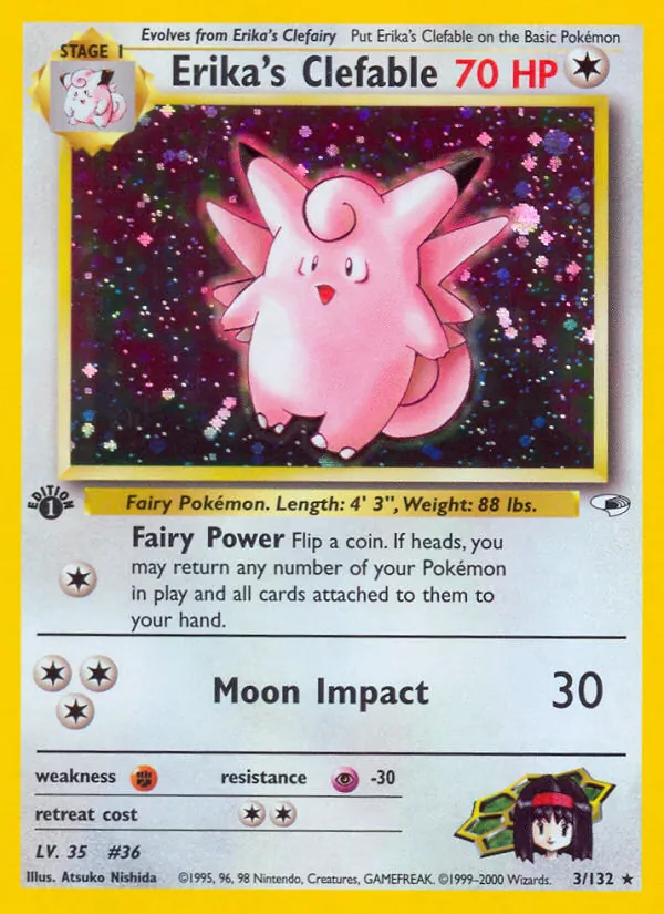 Erika's Clefable (Gym Heroes #3/132)