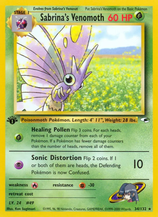 Sabrina's Venomoth (Gym Heroes #34/132)