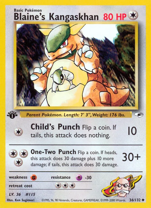Blaine's Kangaskhan (Gym Heroes #36/132)