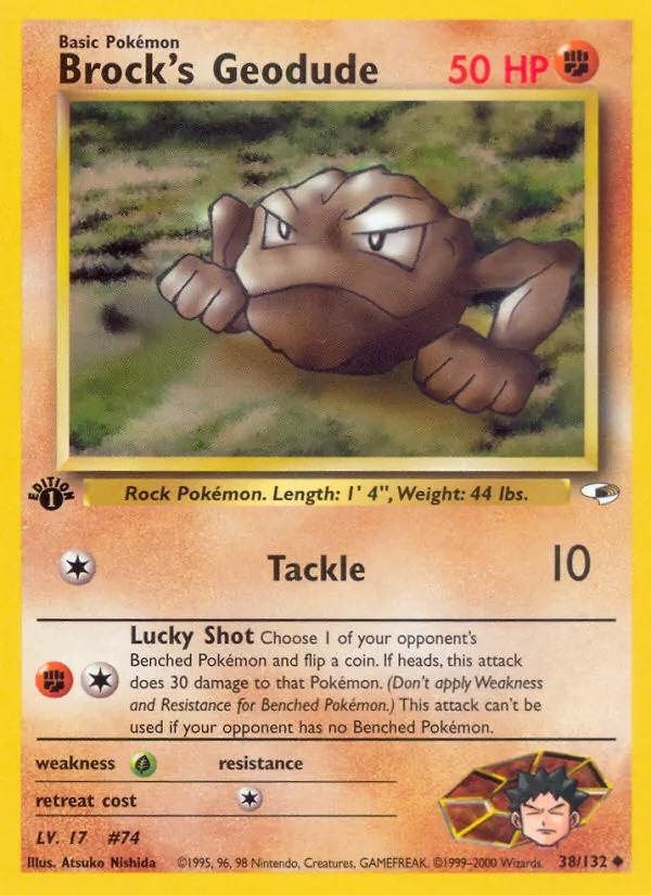 Brock's Geodude (Gym Heroes #38/132)