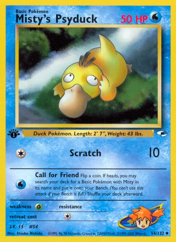 Misty's Psyduck (Gym Heroes #54/132)
