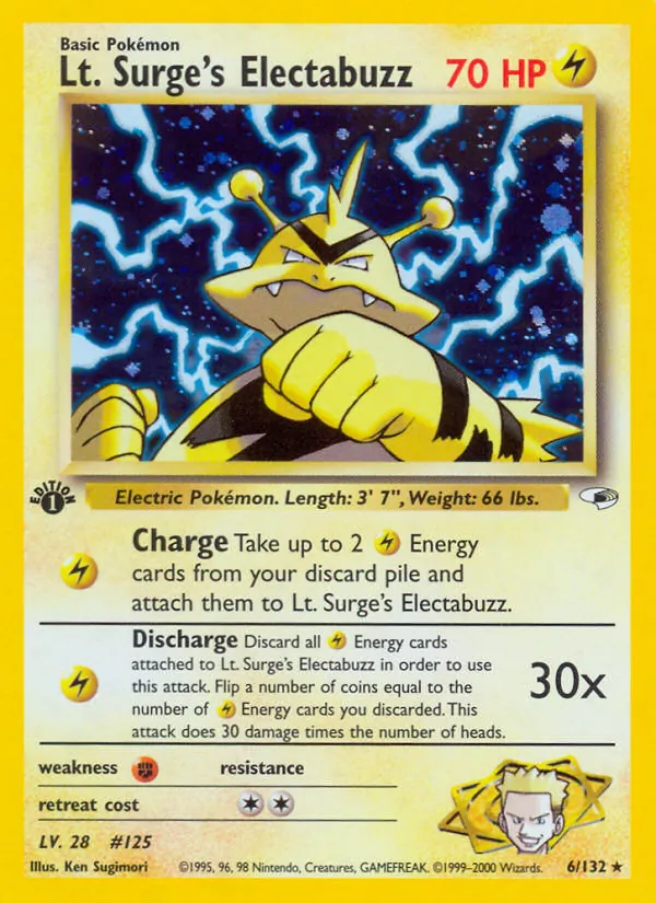 Lt. Surge's Electabuzz (Gym Heroes #6/132)