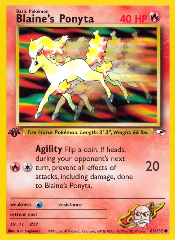 Blaine's Ponyta (Gym Heroes #63/132)