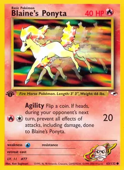 Blaine's Ponyta (Gym Heroes #63/132)