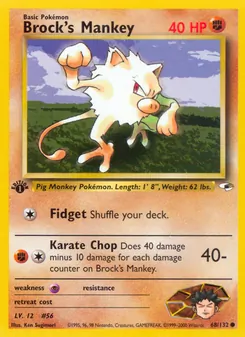 Brock's Mankey (Gym Heroes #68/132)