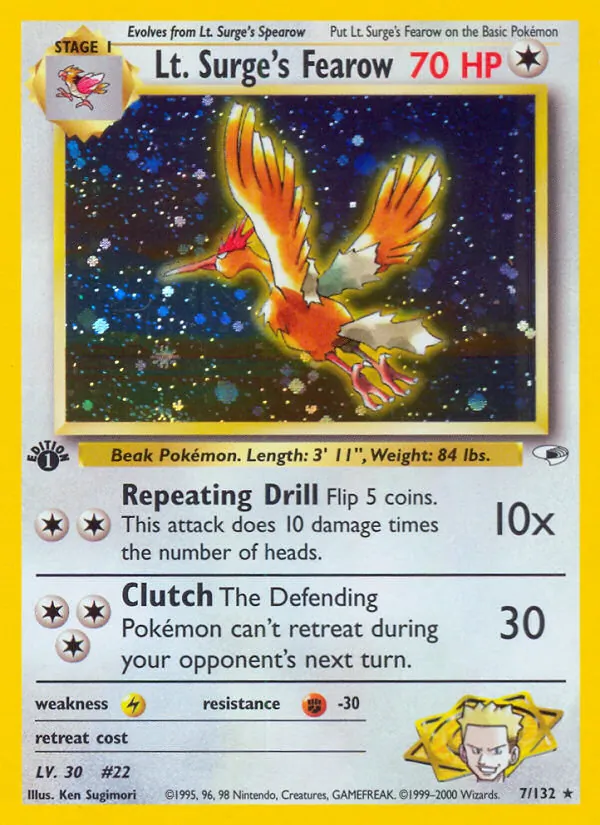 Lt. Surge's Fearow (Gym Heroes #7/132)