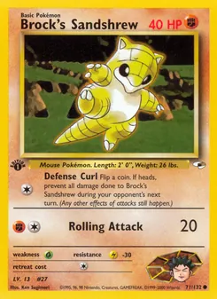 Brock's Sandshrew (Gym Heroes #71/132)