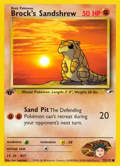 Brock's Sandshrew (Gym Heroes #72/132)