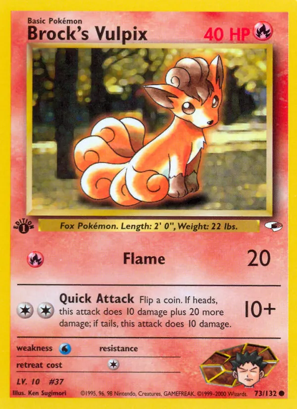 Brock's Vulpix (Gym Heroes #73/132)
