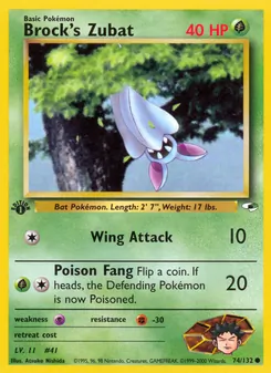 Brock's Zubat (Gym Heroes #74/132)