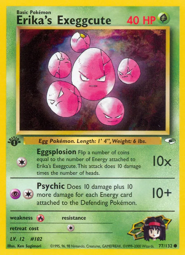 Erika's Exeggcute (Gym Heroes #77/132)