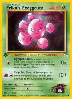 Erika's Exeggcute (Gym Heroes #77/132)