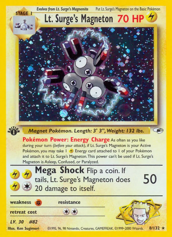 Lt. Surge's Magneton (Gym Heroes #8/132)