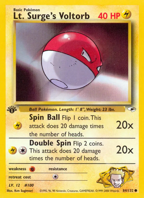 Lt. Surge's Voltorb (Gym Heroes #84/132)