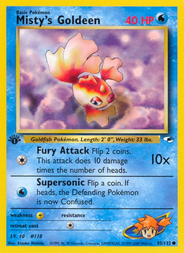 Misty's Goldeen (Gym Heroes #85/132)