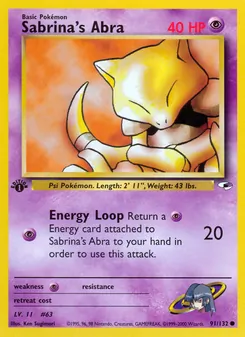 Sabrina's Abra (Gym Heroes #91/132)
