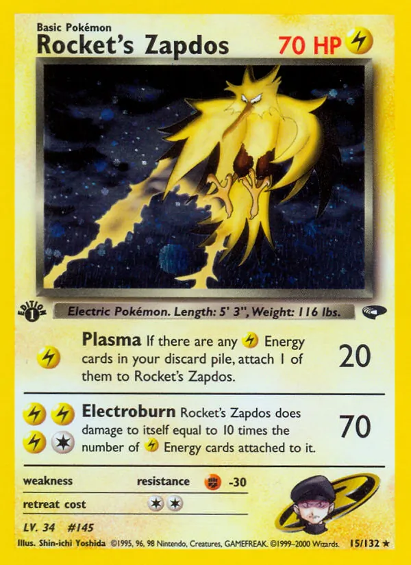 Rocket's Zapdos (Gym Challenge #15/132)