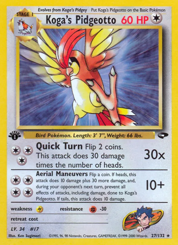 Koga's Pidgeotto (Gym Challenge #27/132)