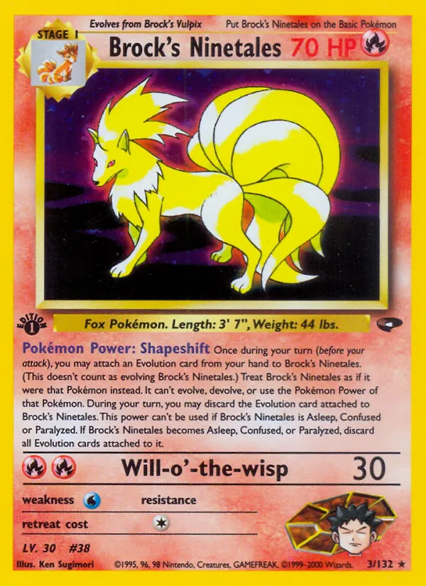 Brock's Ninetales (Gym Challenge #3/132)