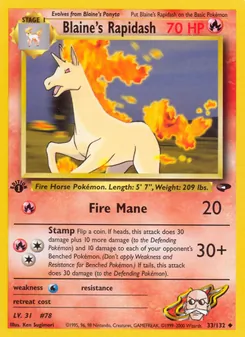 Blaine's Rapidash (Gym Challenge #33/132)