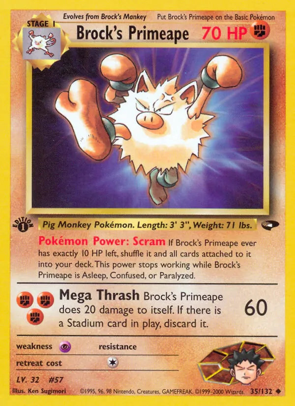 Brock's Primeape (Gym Challenge #35/132)