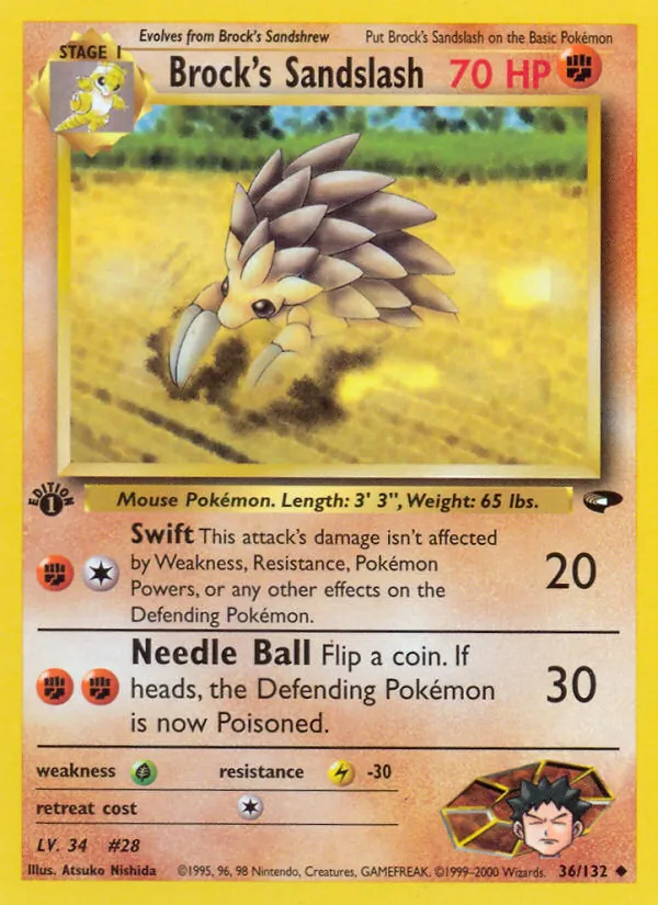 Brock's Sandslash (Gym Challenge #36/132)