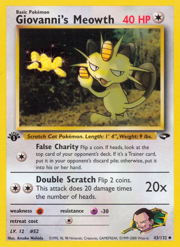 Giovanni's Meowth (Gym Challenge #43/132)